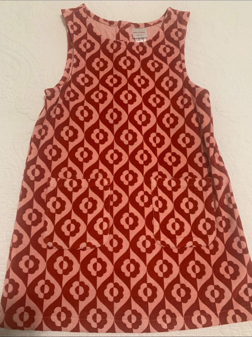 Hanna Andersson Pink and Red Retro Floral Tank Dress